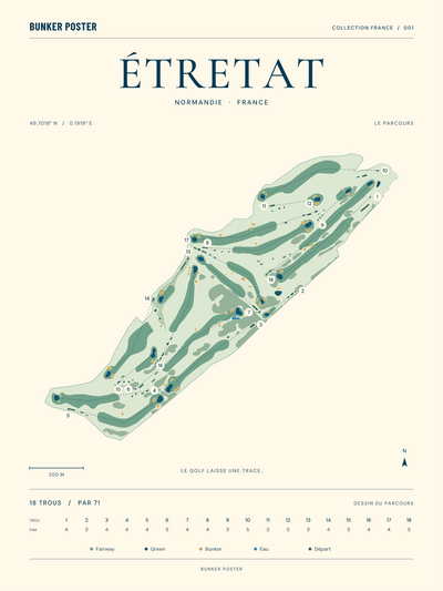 Bunker Poster — etretat, marine, 30 × 40 cm