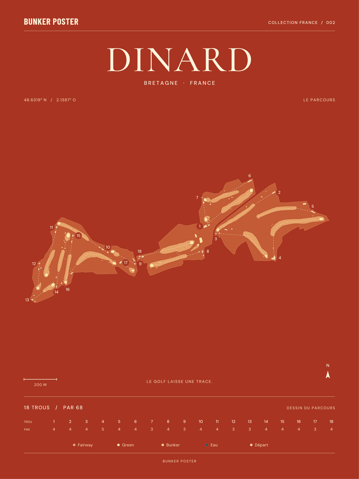 Dinard — Terre cuite, 30 × 40 cm