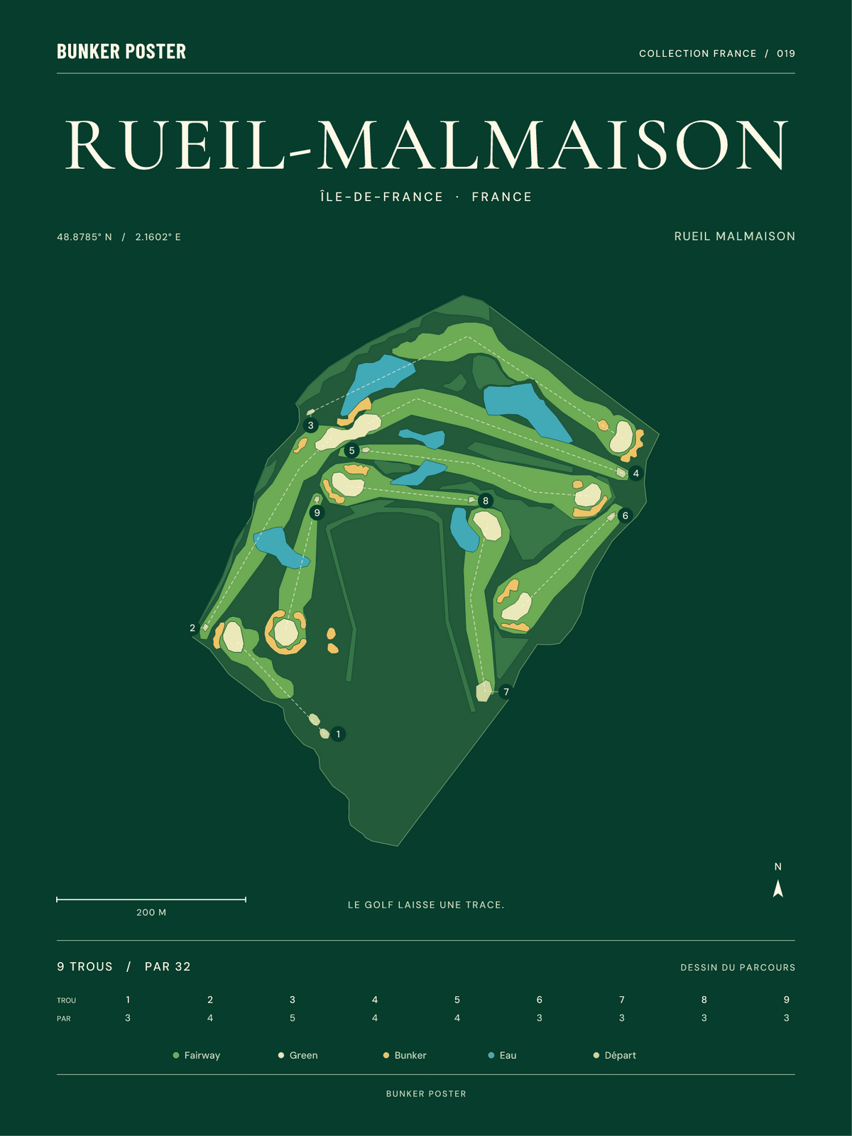 Golf Bluegreen Rueil-Malmaison — Rueil Malmaison, Vert club, 30 × 40 cm