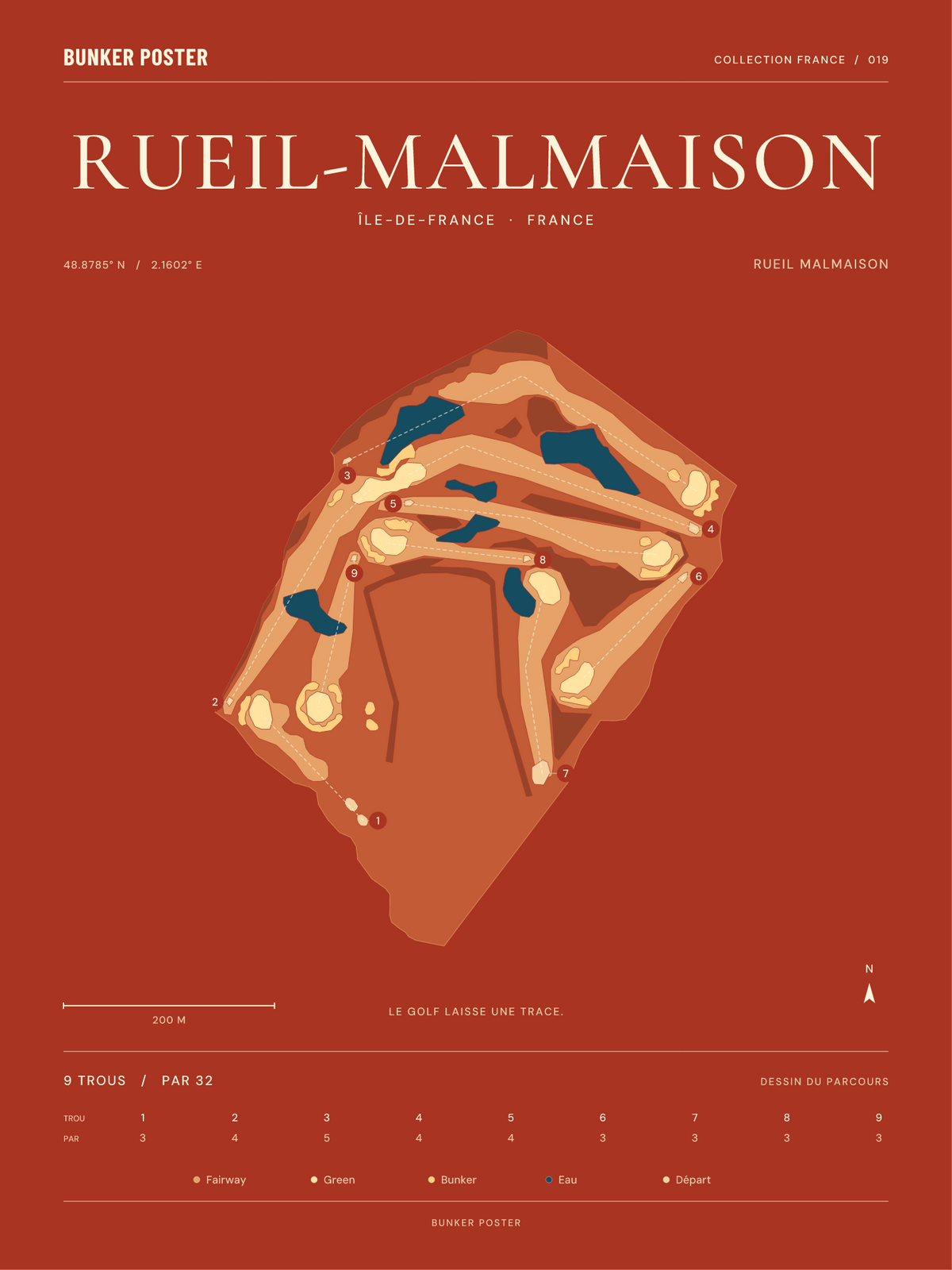 Golf Bluegreen Rueil-Malmaison — Rueil Malmaison, Terre cuite, 30 × 40 cm