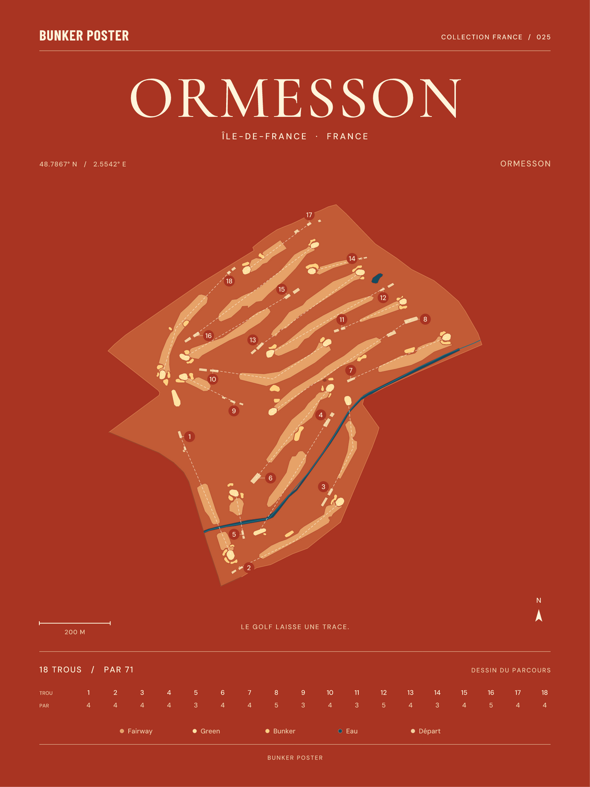 Golf d’Ormesson — Ormesson, Terre cuite, 30 × 40 cm
