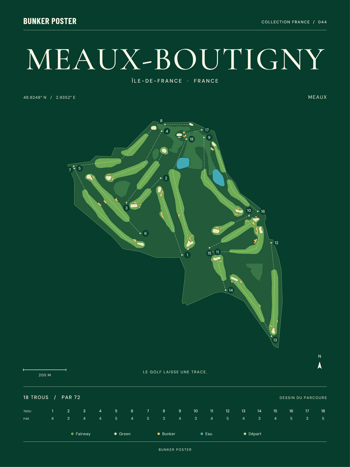 Golf de Meaux-Boutigny — Meaux, Vert club, 30 × 40 cm
