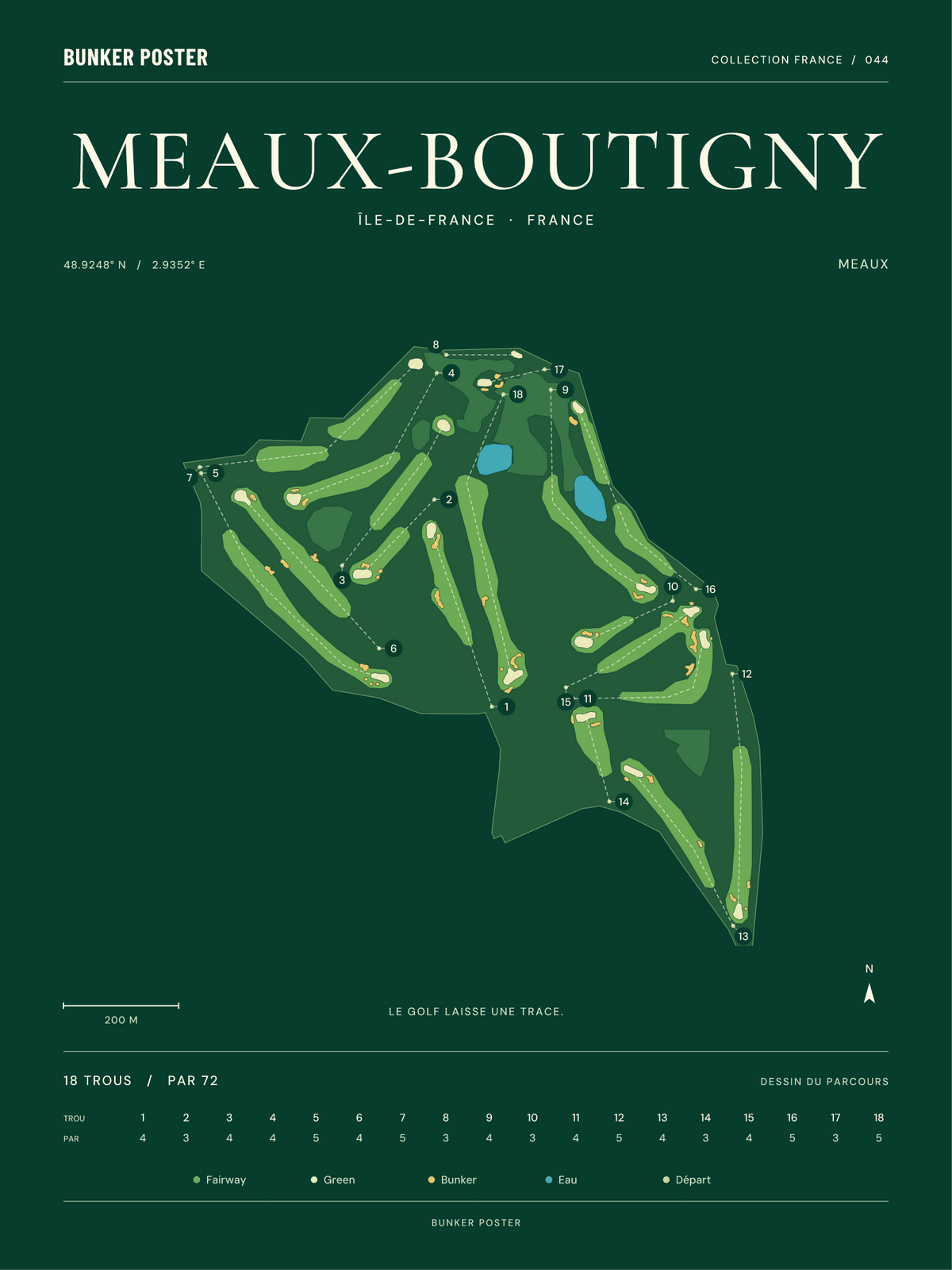 Golf de Meaux-Boutigny — Meaux, Vert club, 30 × 40 cm