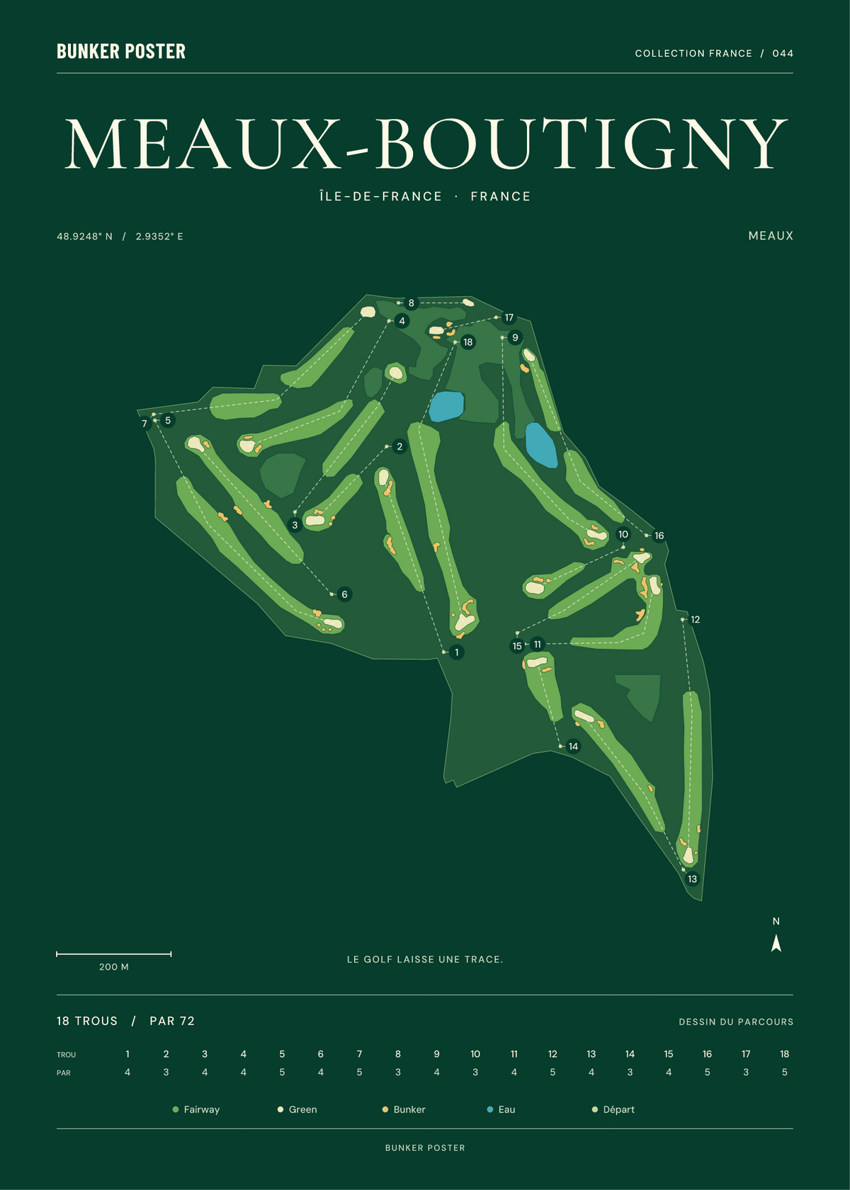 Golf de Meaux-Boutigny — Meaux, Vert club, 50 × 70 cm