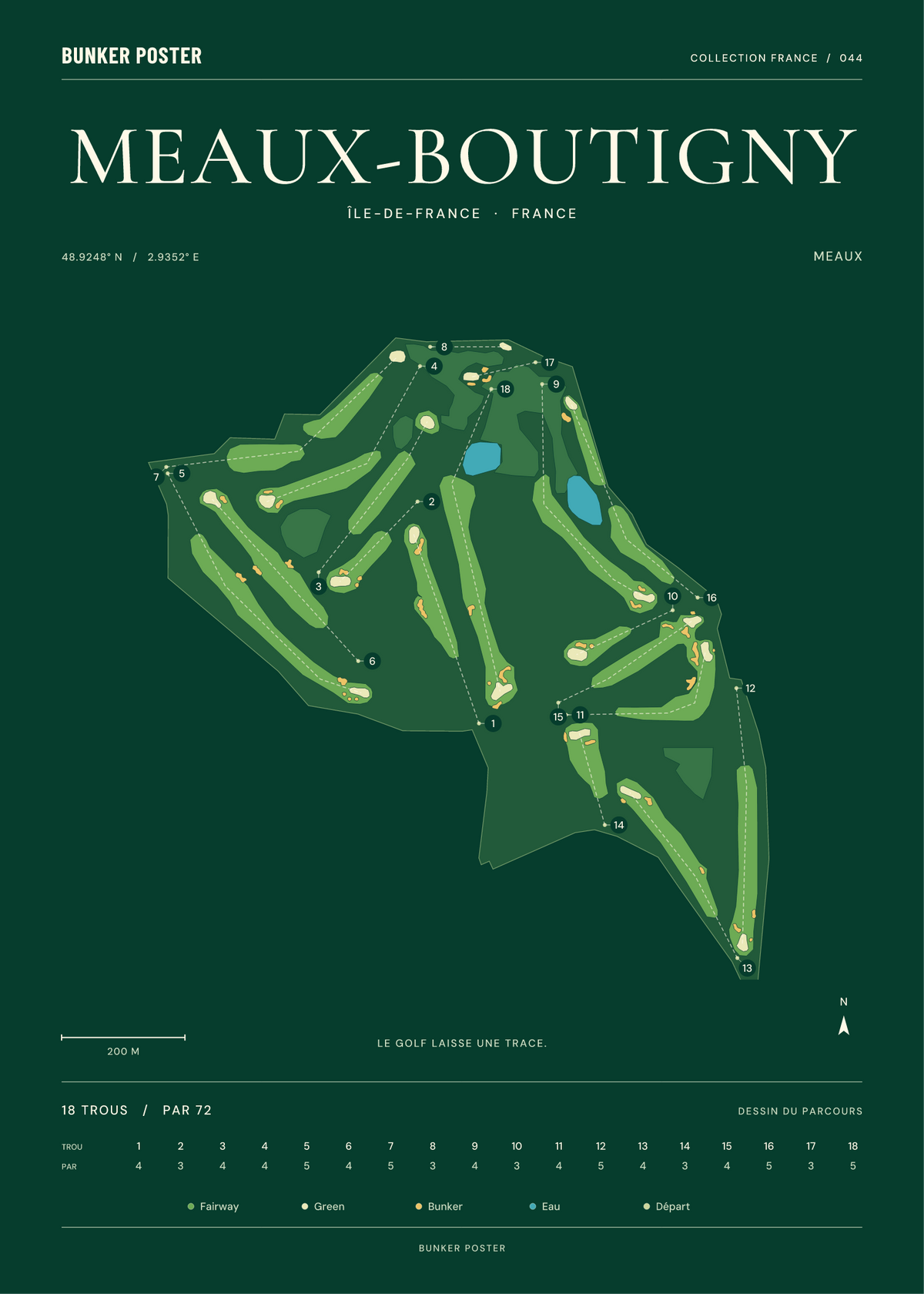 Golf de Meaux-Boutigny — Meaux, Vert club, 50 × 70 cm