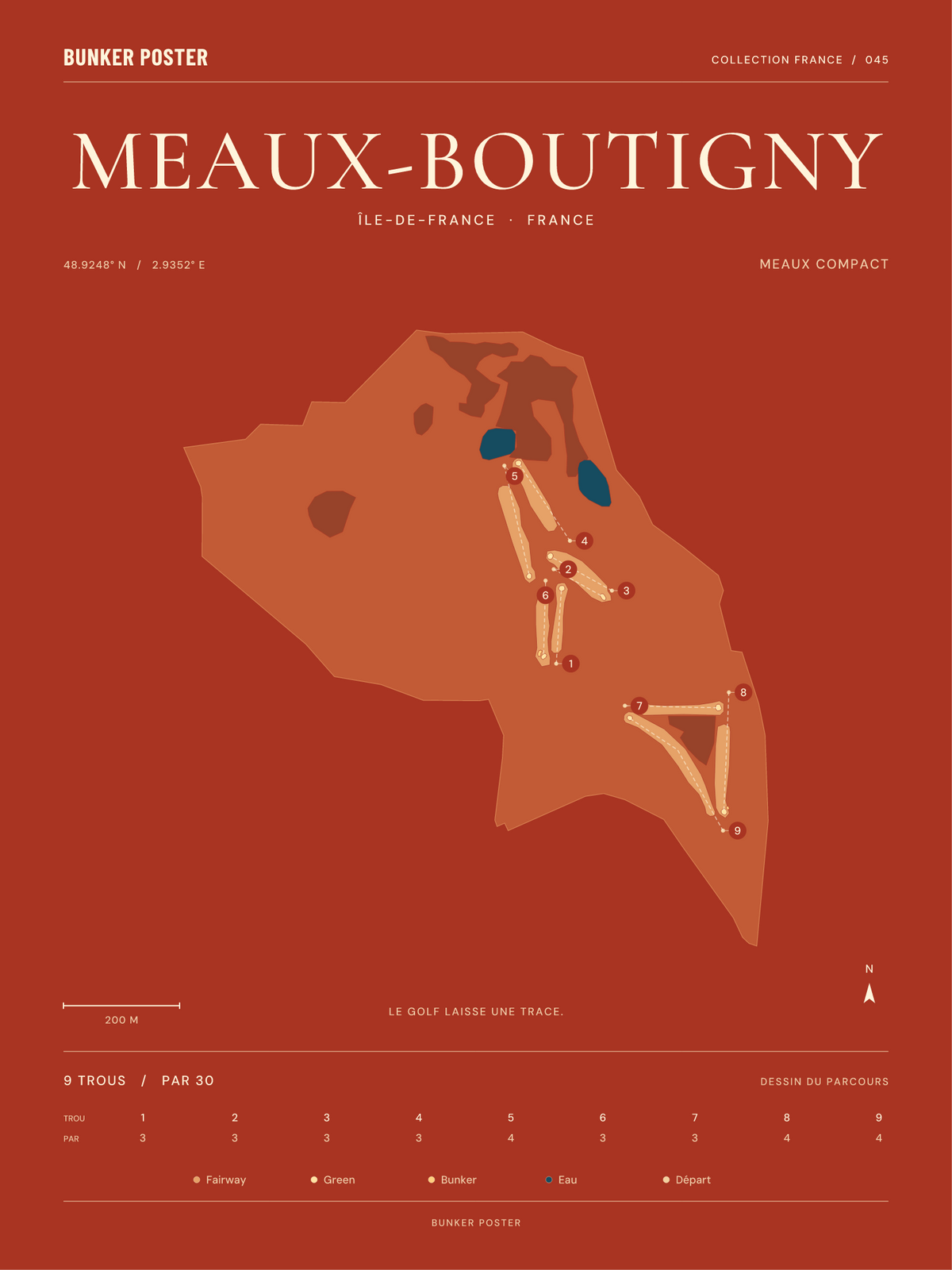 Golf de Meaux-Boutigny — Meaux Compact, Terre cuite, 30 × 40 cm