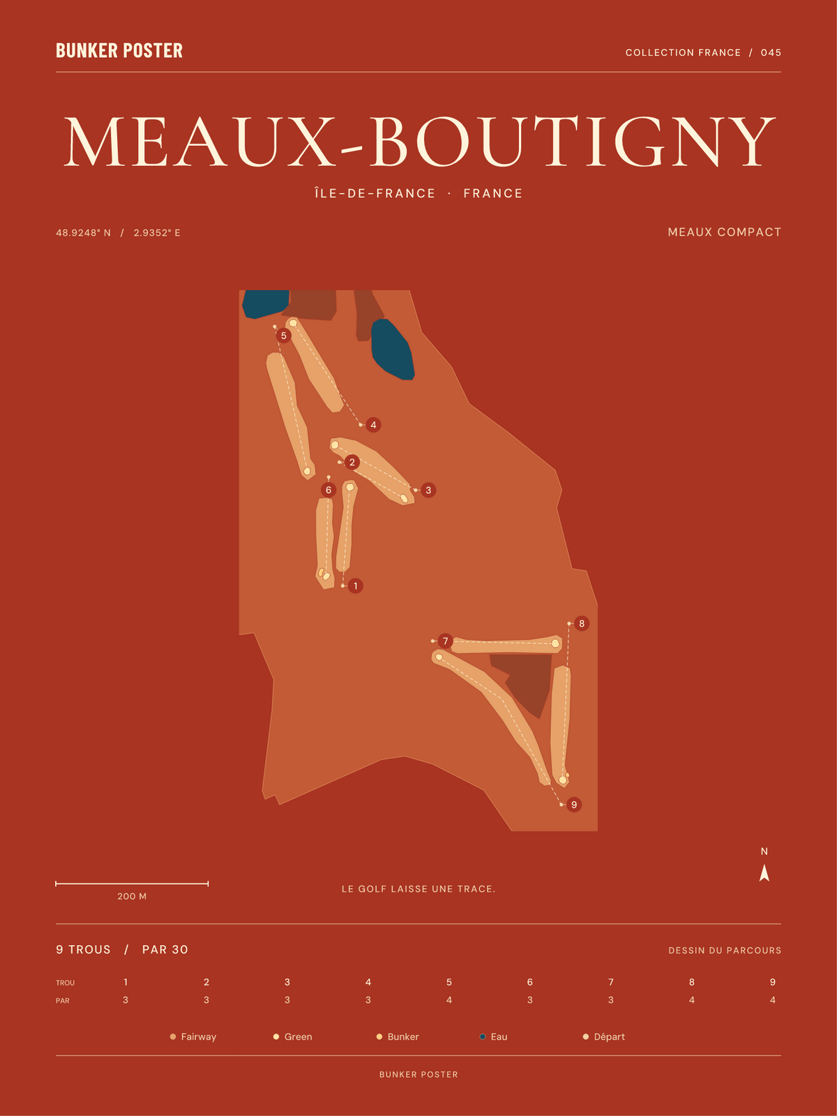 Golf de Meaux-Boutigny — Meaux Compact, Terre cuite, 30 × 40 cm