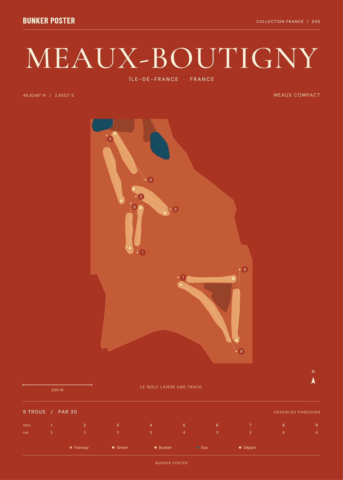 Golf de Meaux-Boutigny — Meaux Compact, Terre cuite, 50 × 70 cm