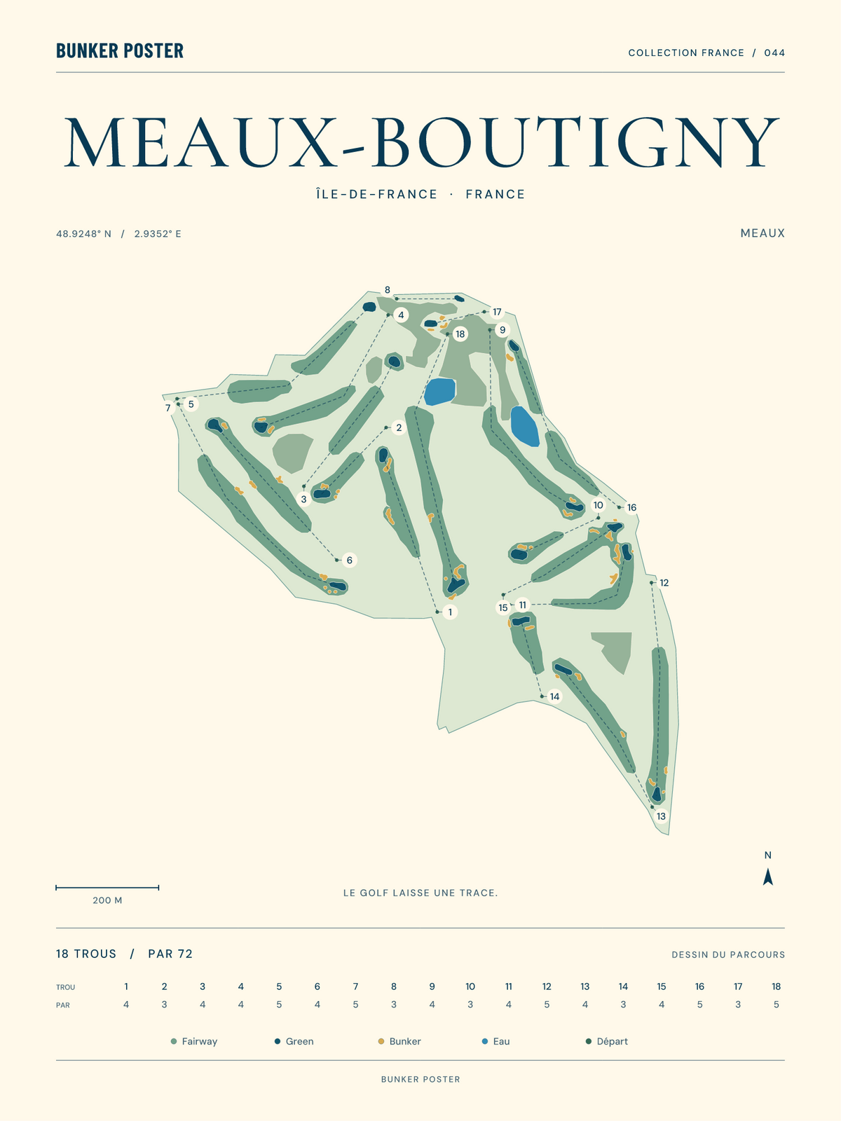 Golf de Meaux-Boutigny — Meaux, Marine sur sable, 30 × 40 cm