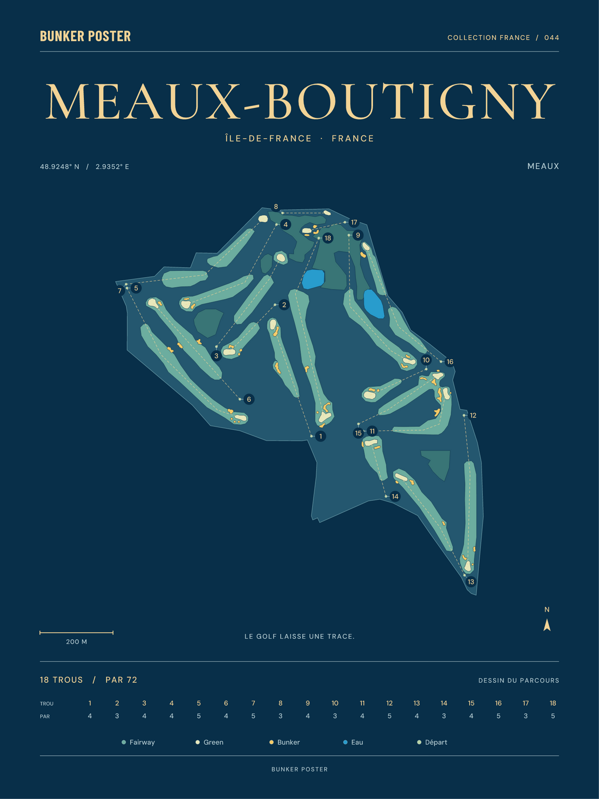 Golf de Meaux-Boutigny — Meaux, Sable sur marine, 30 × 40 cm