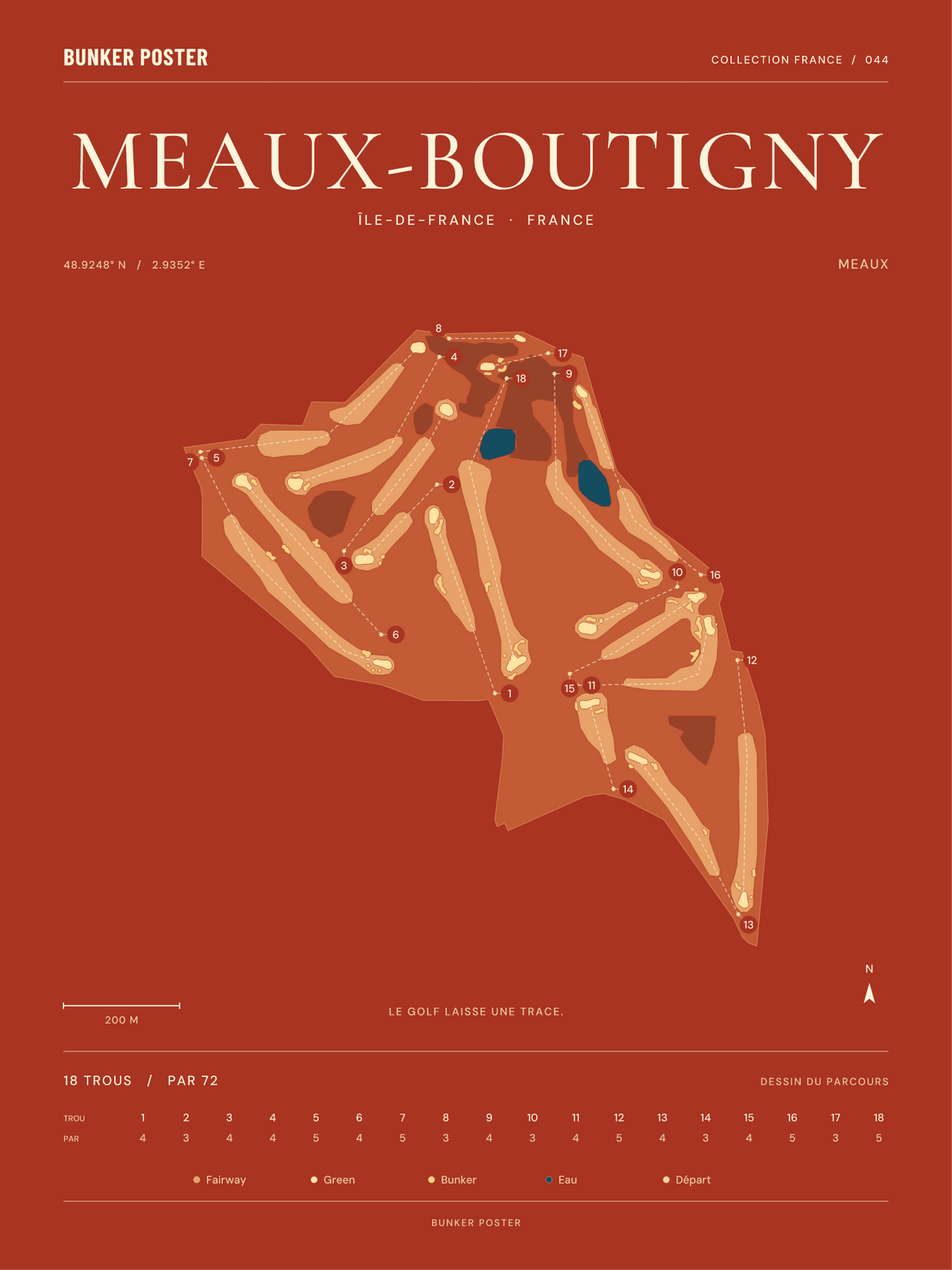 Golf de Meaux-Boutigny — Meaux, Terre cuite, 30 × 40 cm