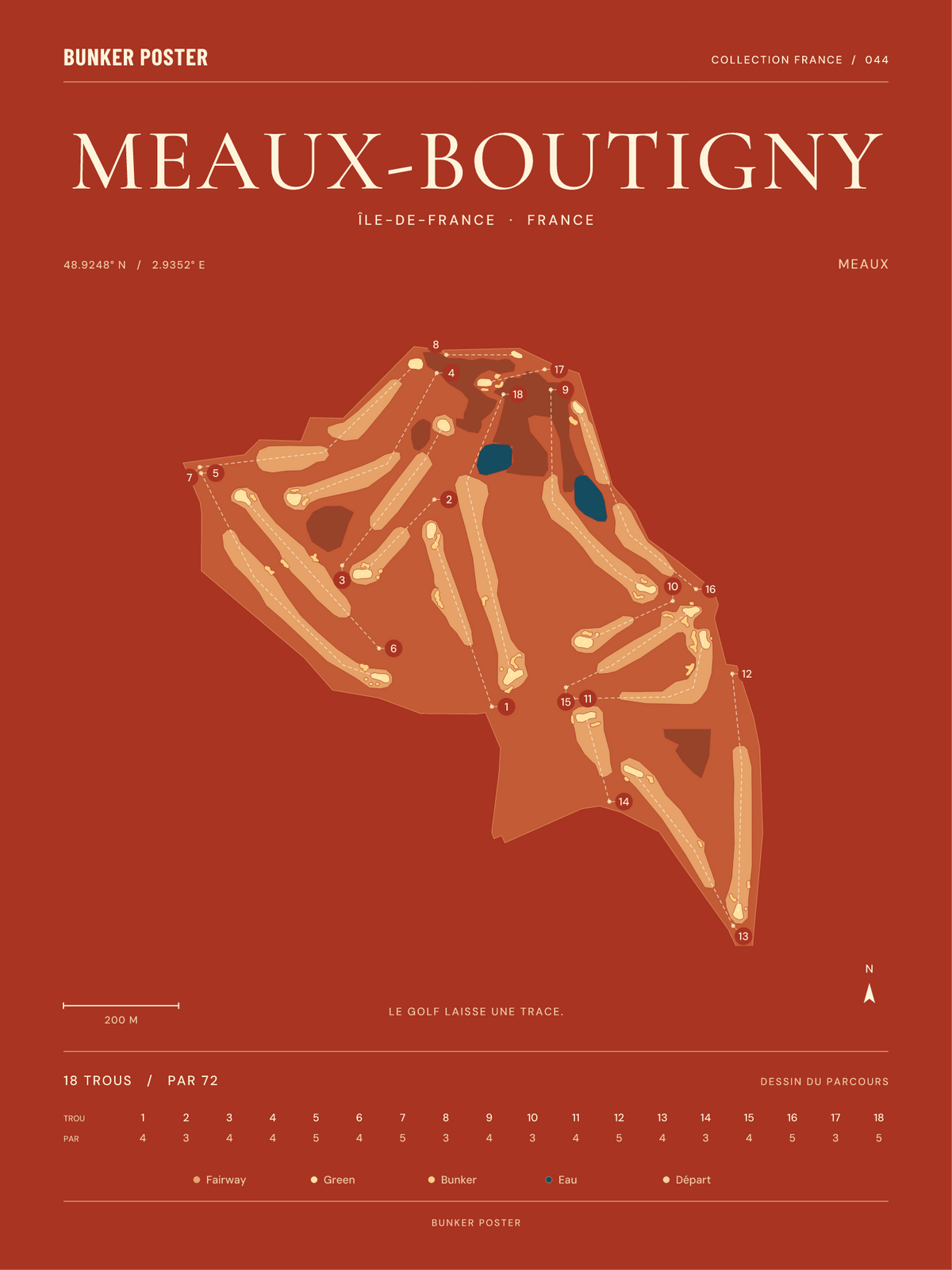 Golf de Meaux-Boutigny — Meaux, Terre cuite, 30 × 40 cm