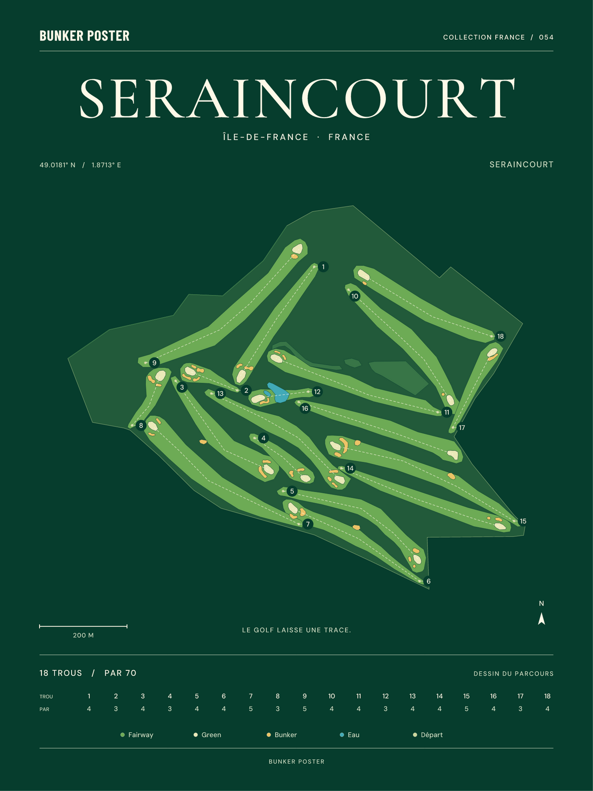 Golf de Seraincourt — Seraincourt, Vert club, 30 × 40 cm