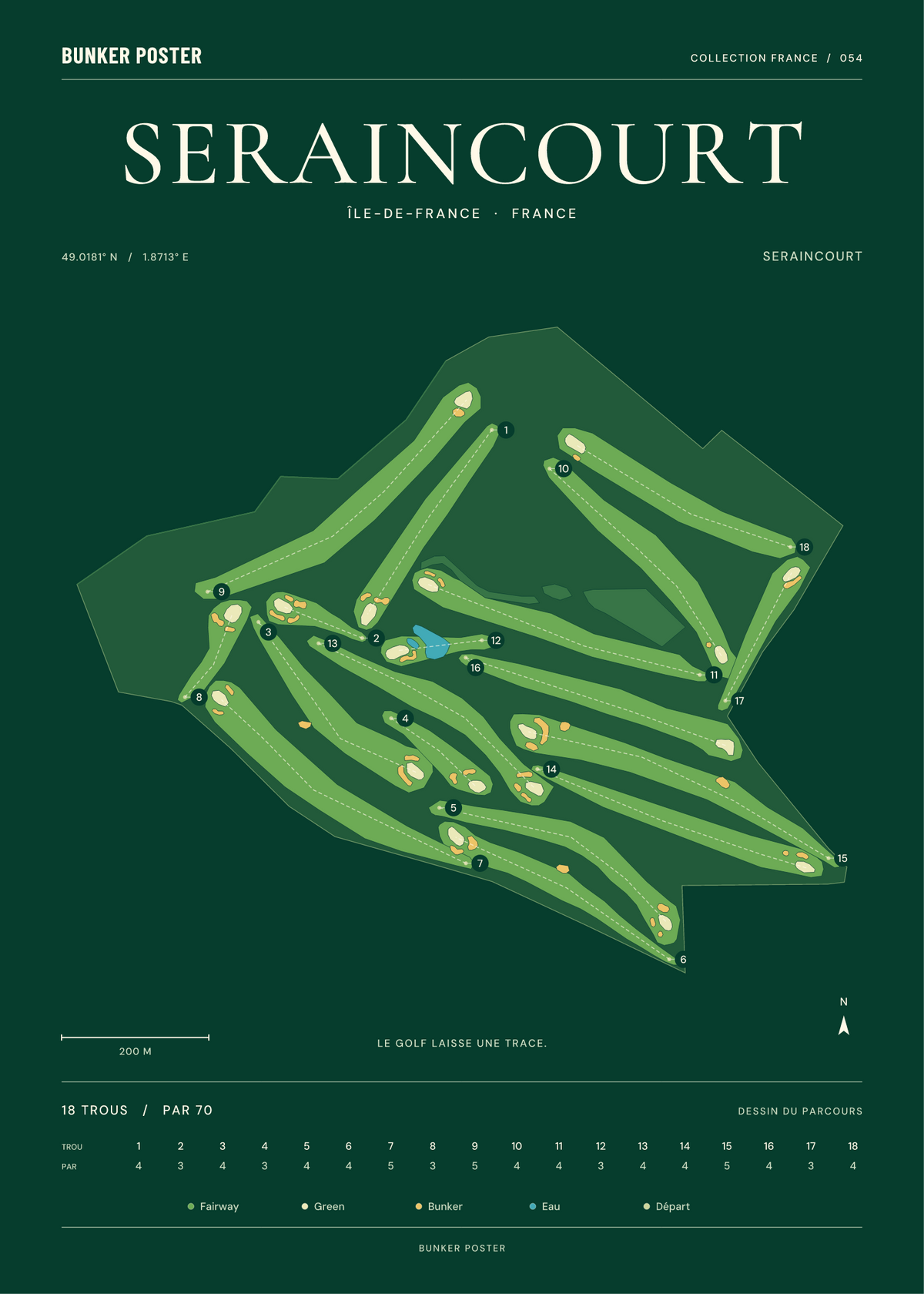 Golf de Seraincourt — Seraincourt, Vert club, 50 × 70 cm