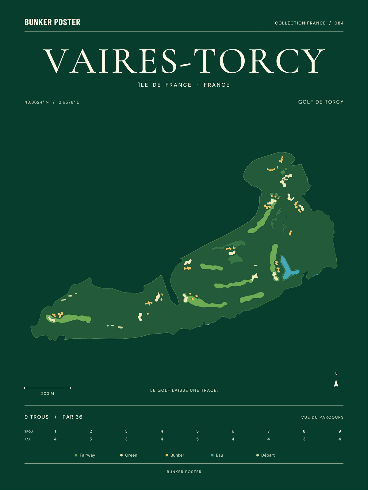 Golf de Vaires-Torcy — Golf de Torcy, Vert club, 30 × 40 cm