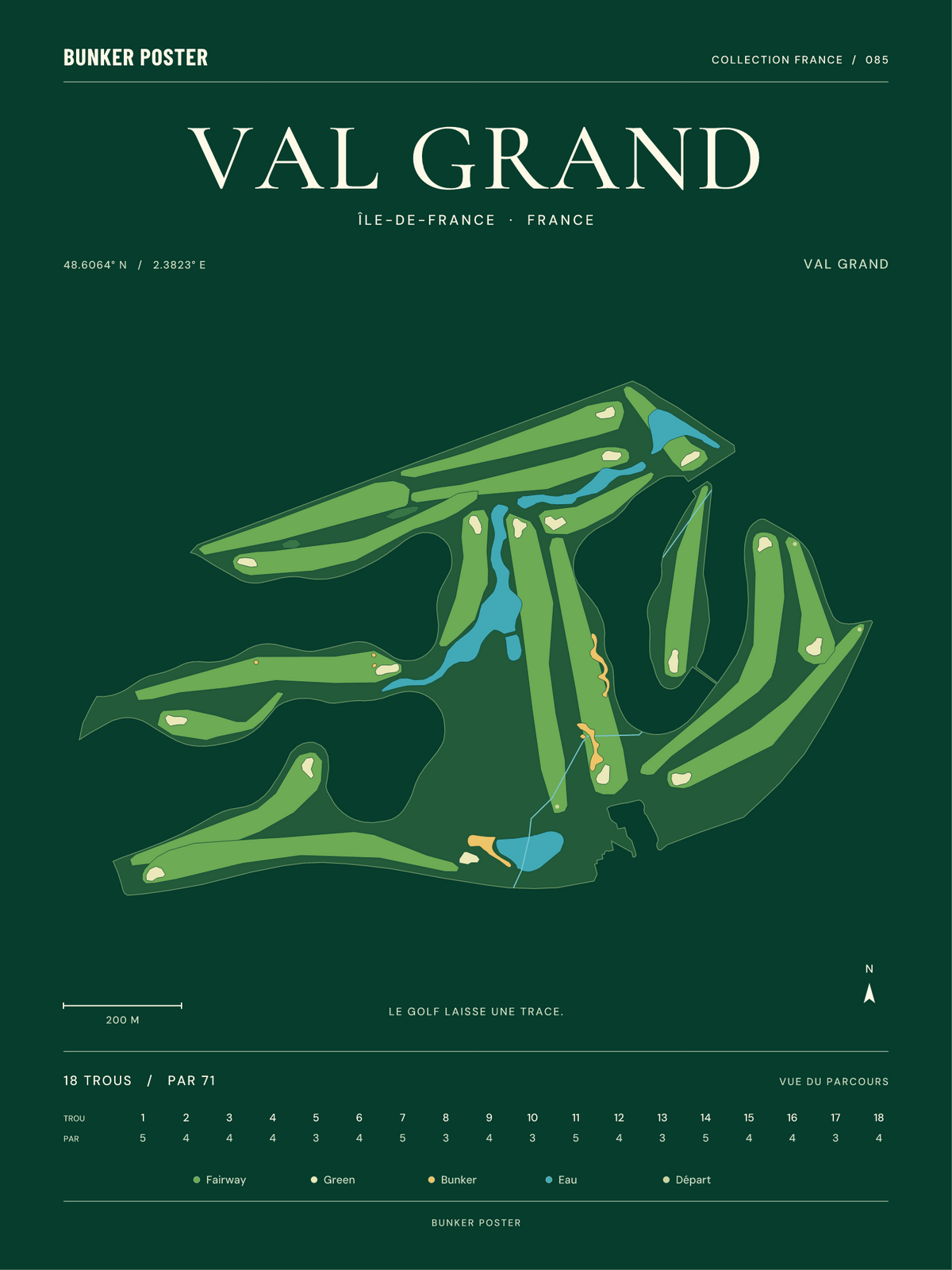 Golf de Val Grand — Val Grand, Vert club, 30 × 40 cm