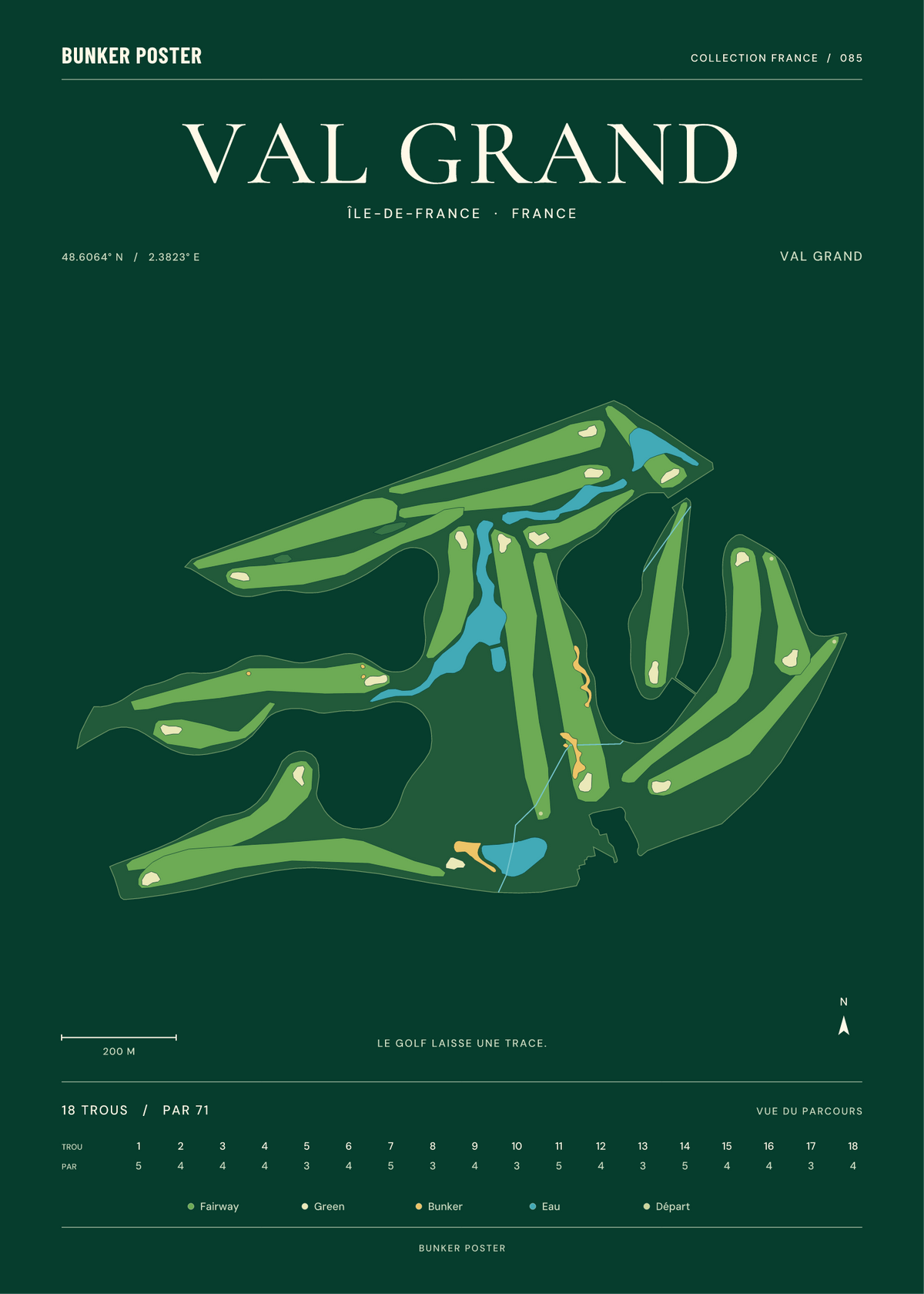 Golf de Val Grand — Val Grand, Vert club, 50 × 70 cm