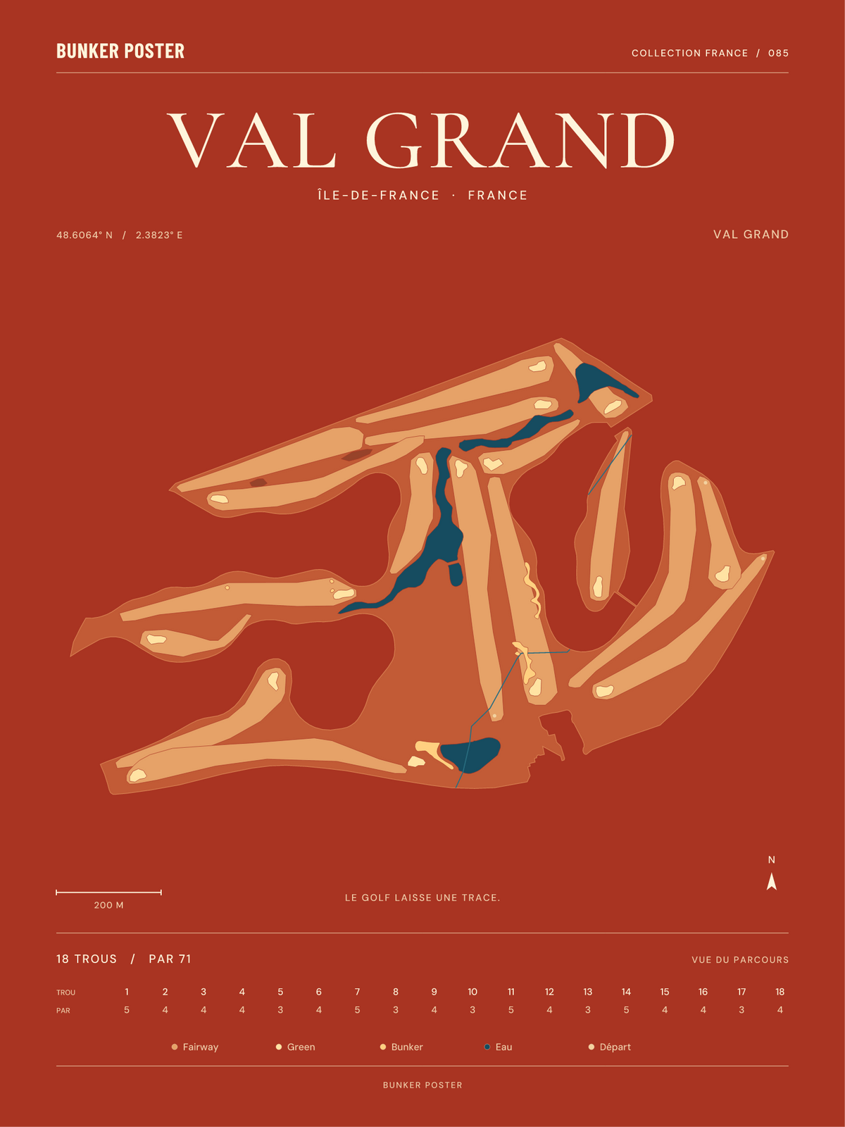 Golf de Val Grand — Val Grand, Terre cuite, 30 × 40 cm