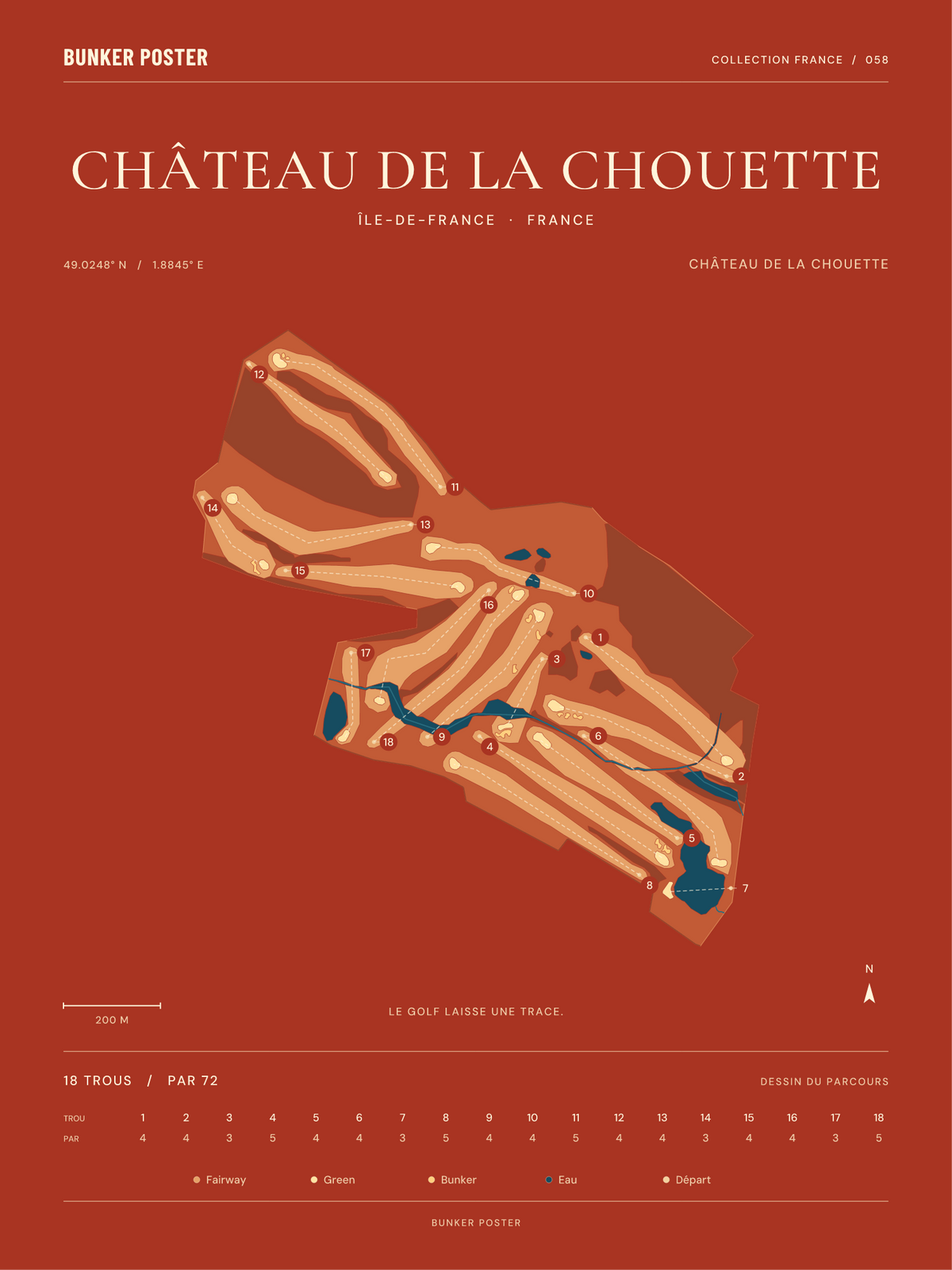 Golf du Château de la Chouette — Château de la Chouette, Terre cuite, 30 × 40 cm