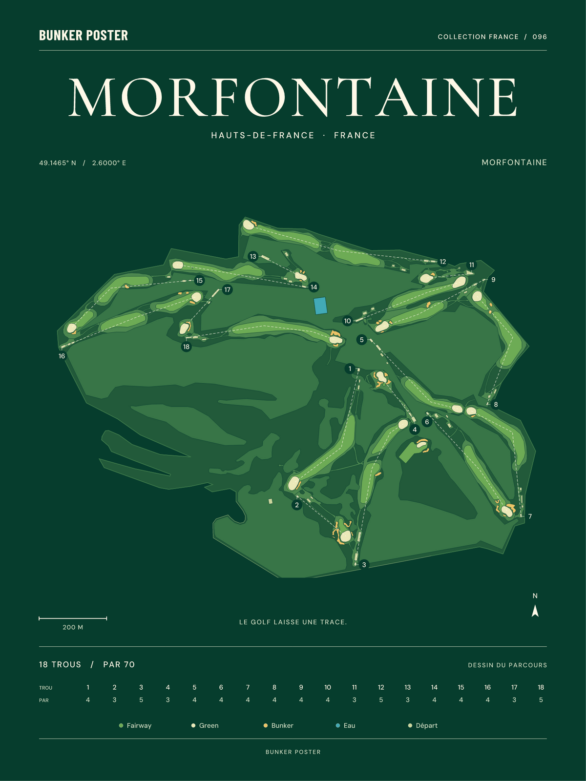 Golf de Morfontaine — Morfontaine, Vert club, 30 × 40 cm