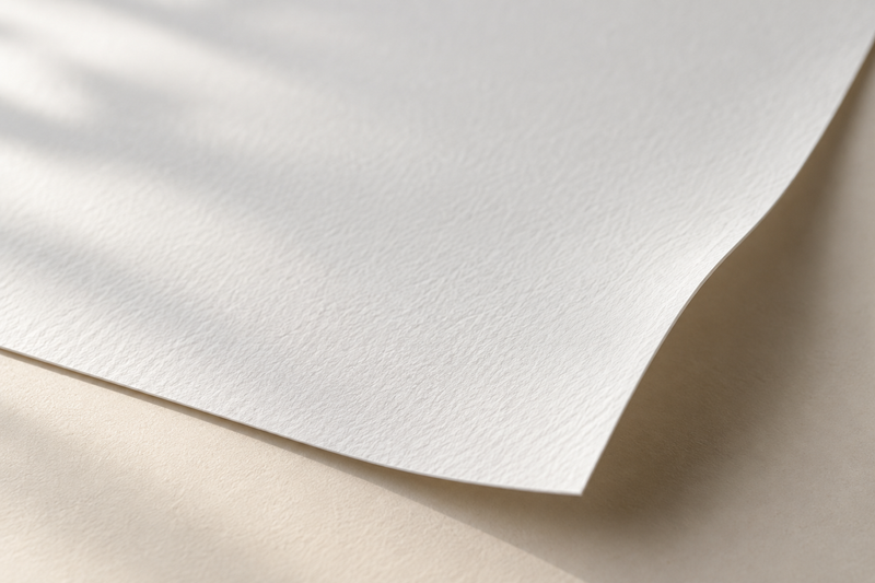 Vue d’illustration rapprochée de la matière et du bord d’un papier mat