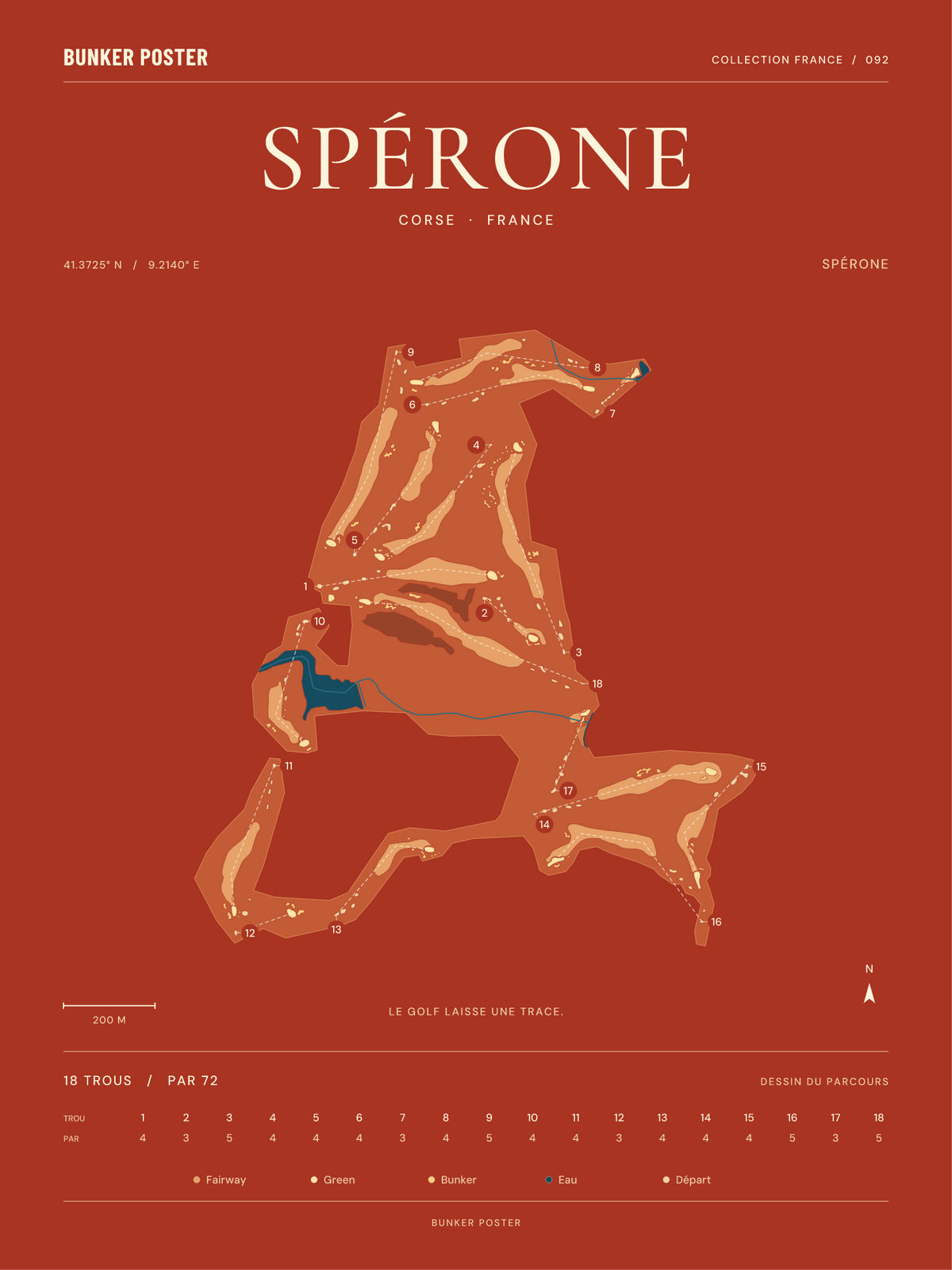 Golf de Spérone — Spérone, Terre cuite, 30 × 40 cm