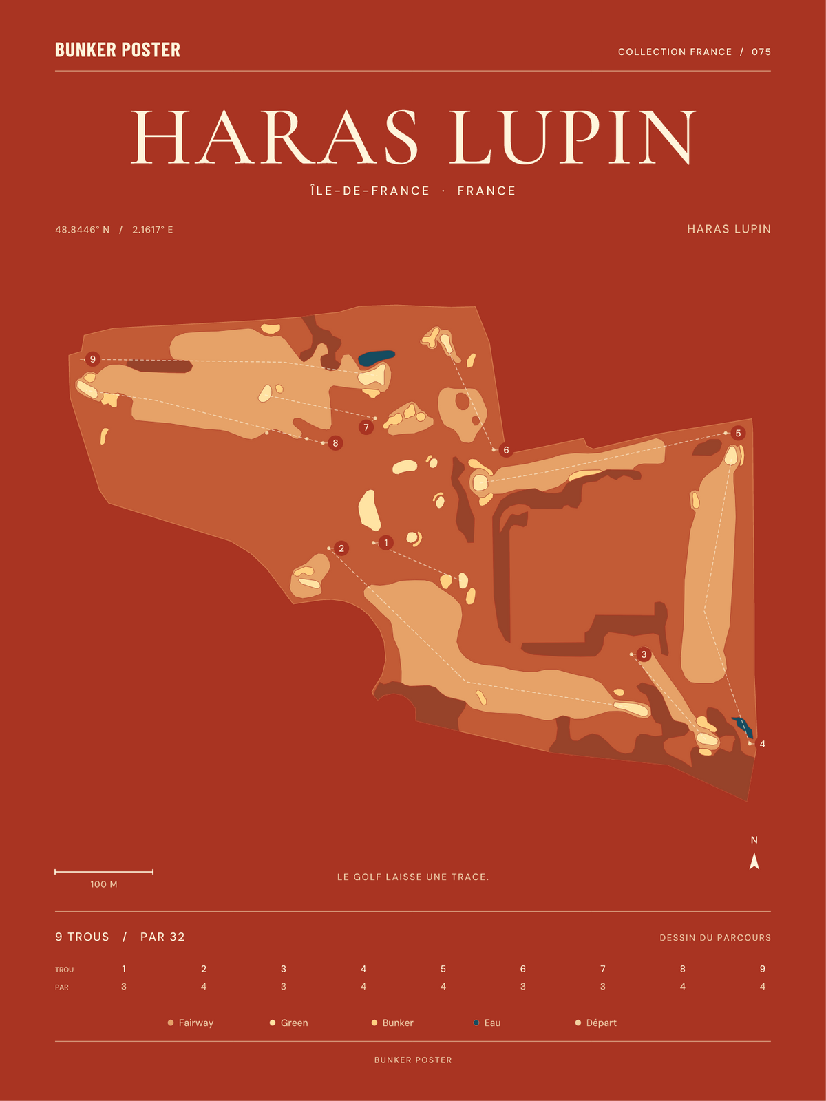 Golf du Haras Lupin — Haras Lupin, Terre cuite, 30 × 40 cm