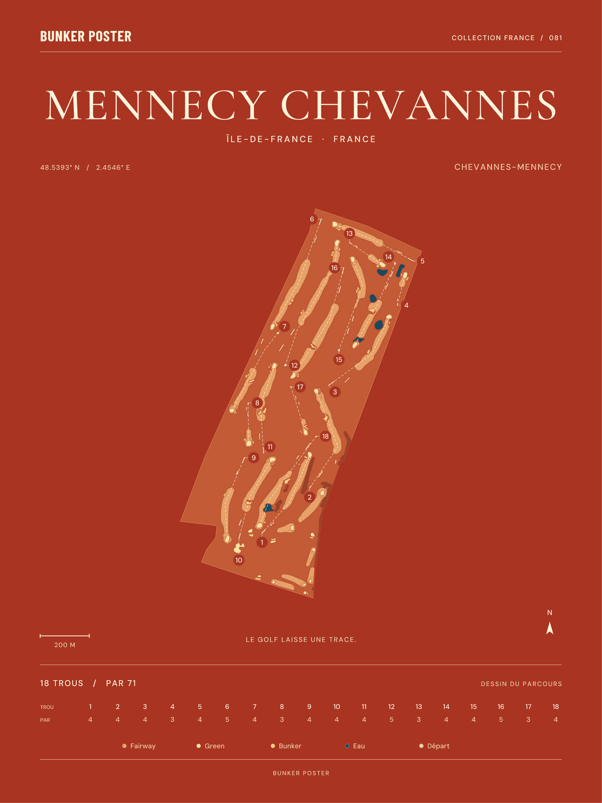 Golf de Mennecy Chevannes — Chevannes-Mennecy, Terre cuite, 30 × 40 cm
