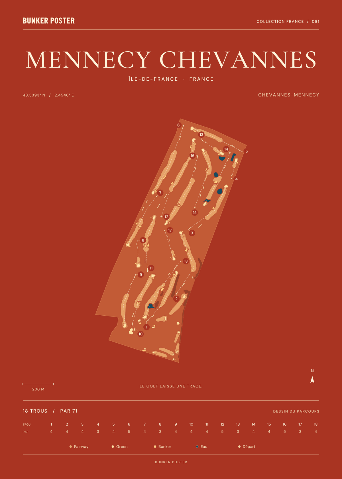 Golf de Mennecy Chevannes — Chevannes-Mennecy, Terre cuite, 50 × 70 cm